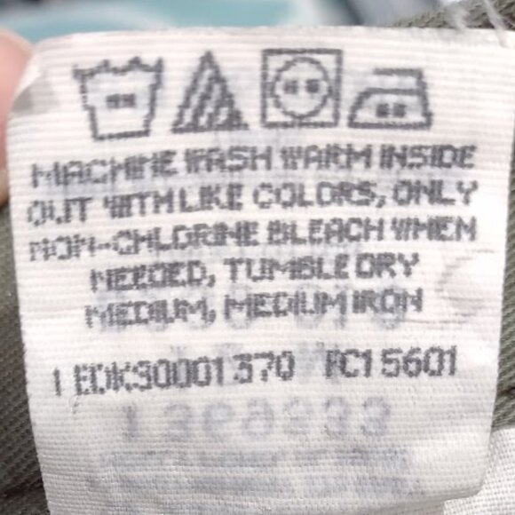 RIDER CASUAL 2 POCKET KHAKI GREEN JEANS ALL COTTON HI RISE STRAIGHT LEG SIZE 12M - Picture 11 of 11